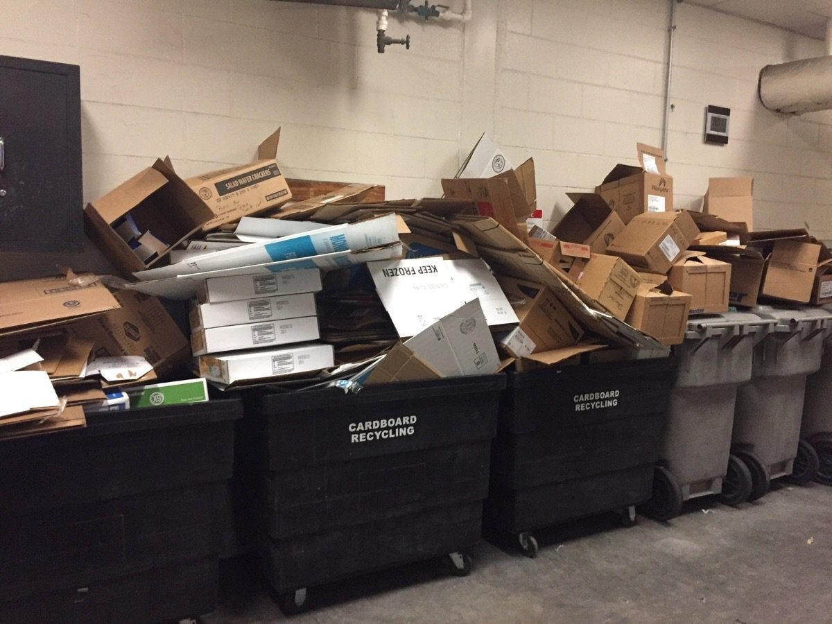 Is it that hard to break down cardboard boxes? : mildlyinfuriating