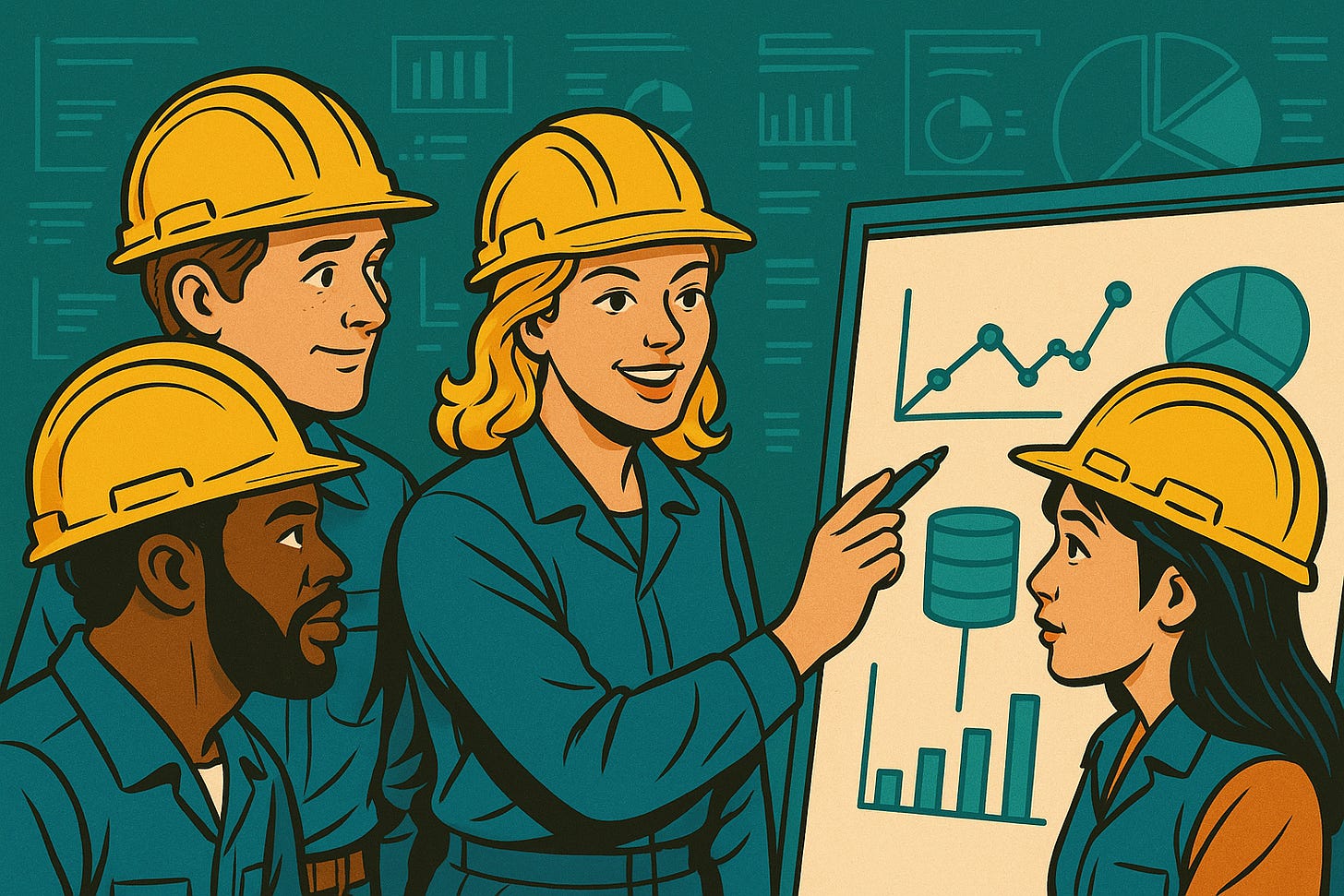 A small team of senior data engineers planning a strategic data project.