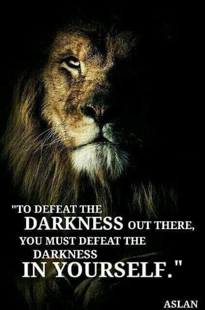 To Defeat The Darkness Out There, You Must Defeat The Darkness In Yourself