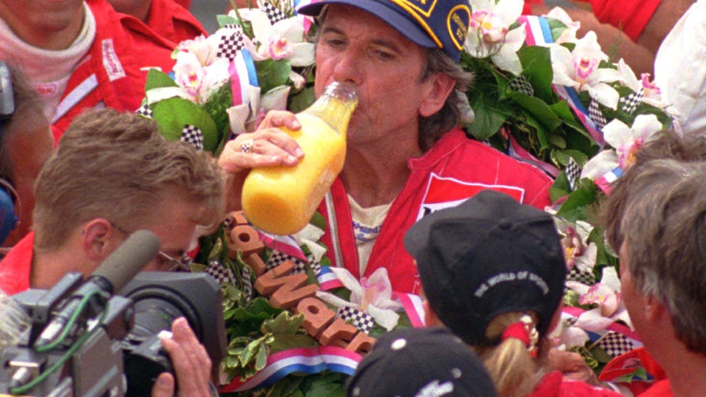 darrenrovell @INDairy Emmerson Fittipaldi drank orange juice so there is  precedent for something not on the list of choices.