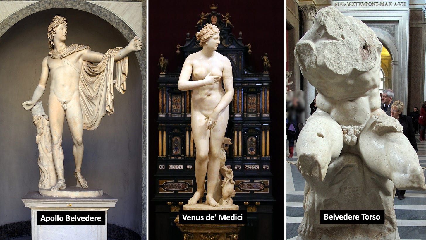 Ancient sculpture rediscovered during the Renaissance