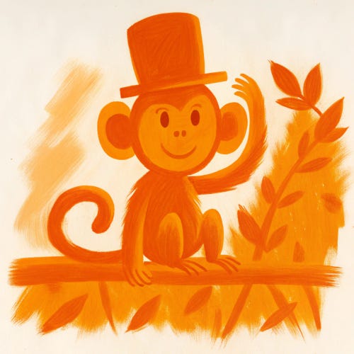 Monkey in a top hat