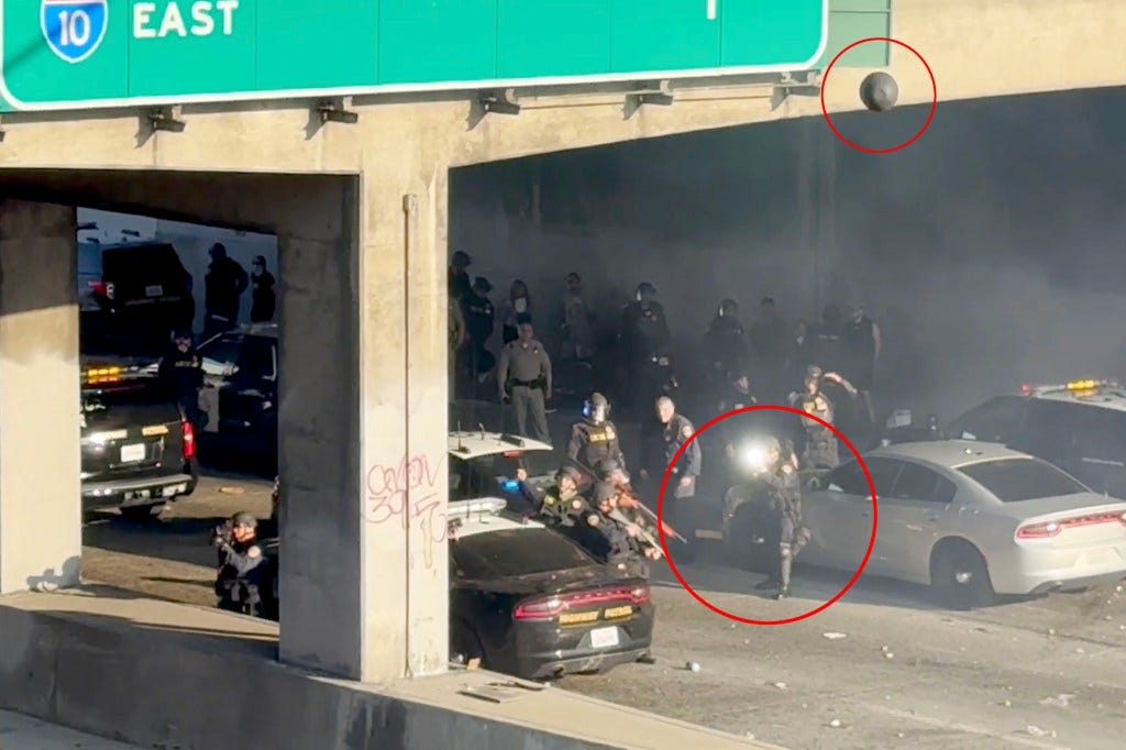 The shot was fired Sunday evening. 