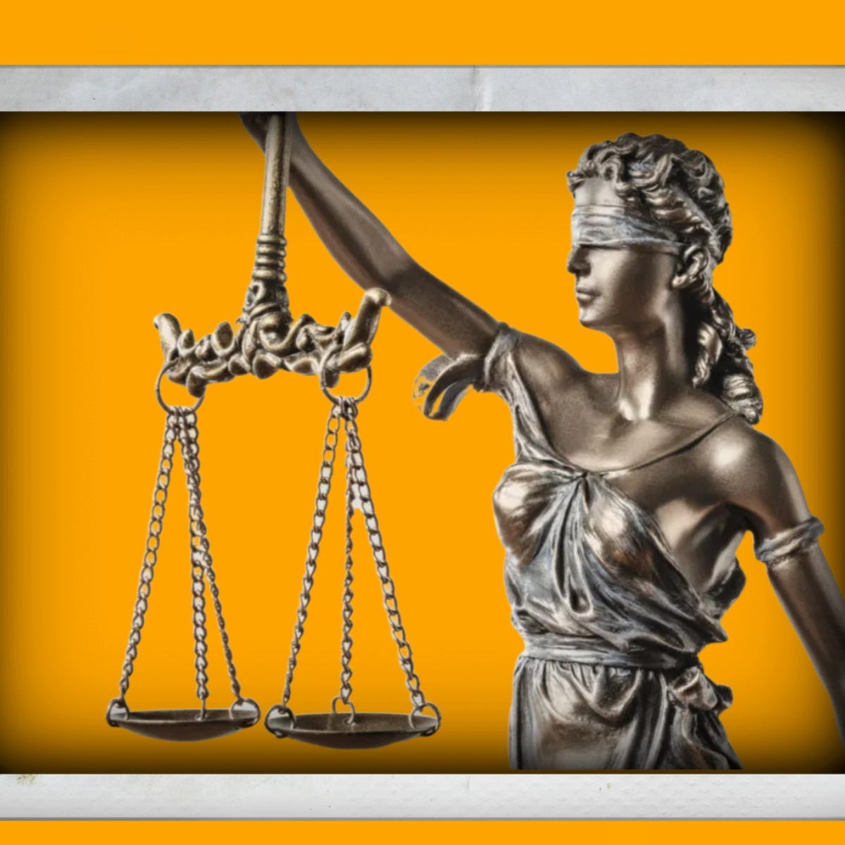 Justice is blind. Allegedly.