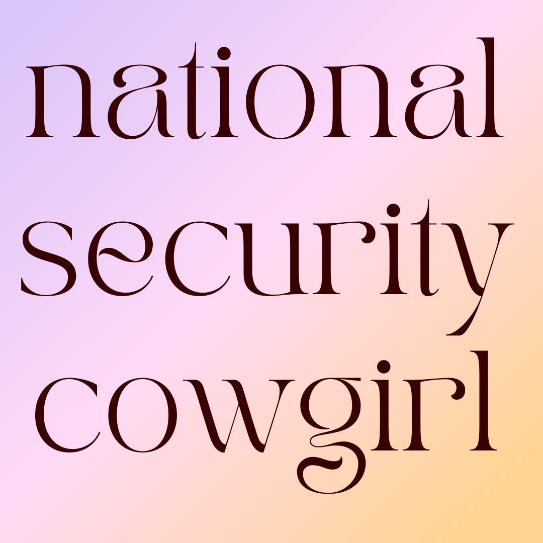 national security cowgirl logo