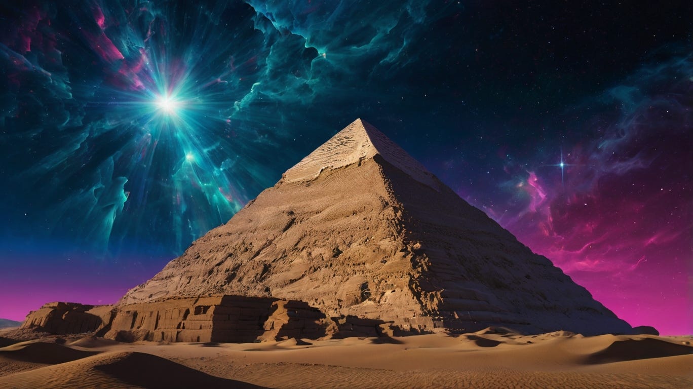 Ancient light over the desert