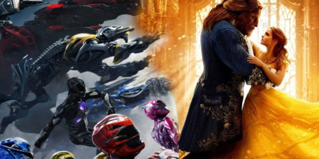 power rangers takes second spot to beauty and the beast box office power rangers takes second spot to beauty and the beast box office