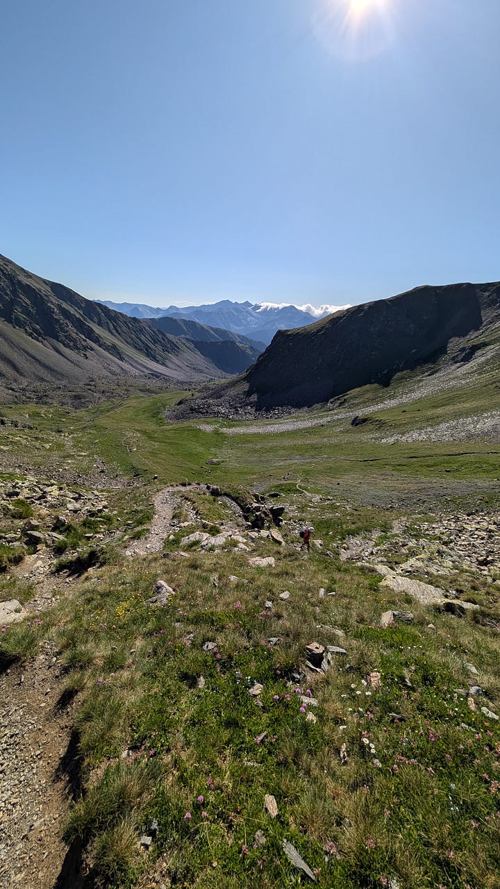The descent towards Refugi Borda de Sortney