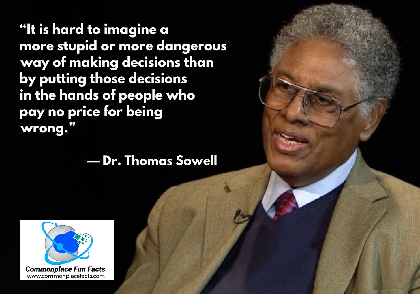 Thomas Sowell Warns About Decisions Without Consequences - Commonplace Fun Facts