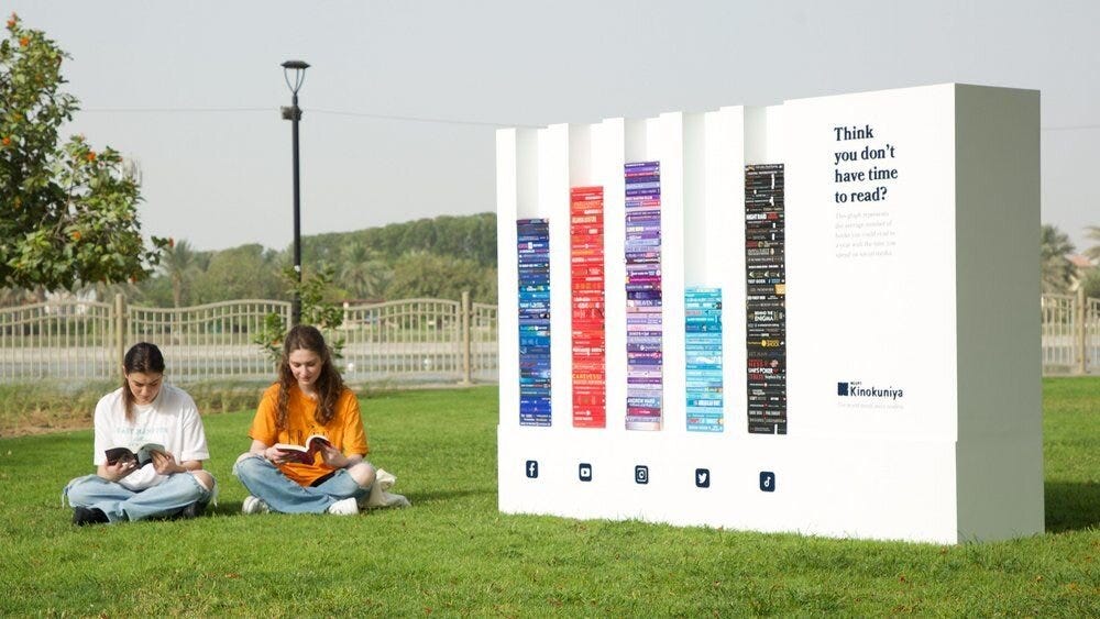 Body image for Bookshop boosts sales by visualising time wasted on social media