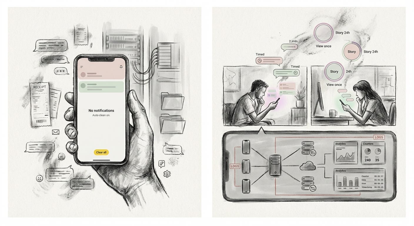 Ephemeral Intimacy, Permanent Metadata