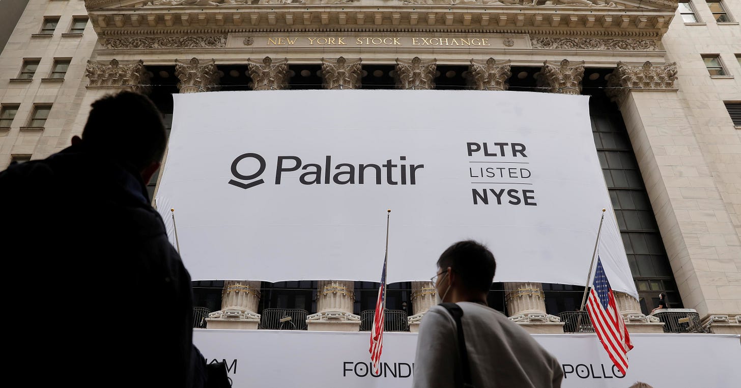 Palantir soars on first day of trading