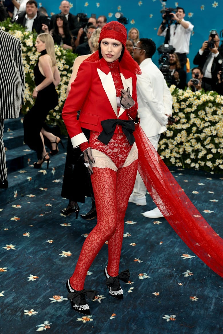 Amelia Gray attends the 2025 Met Gala Celebrating "Superfine: Tailoring Black Style" at Metropolitan...