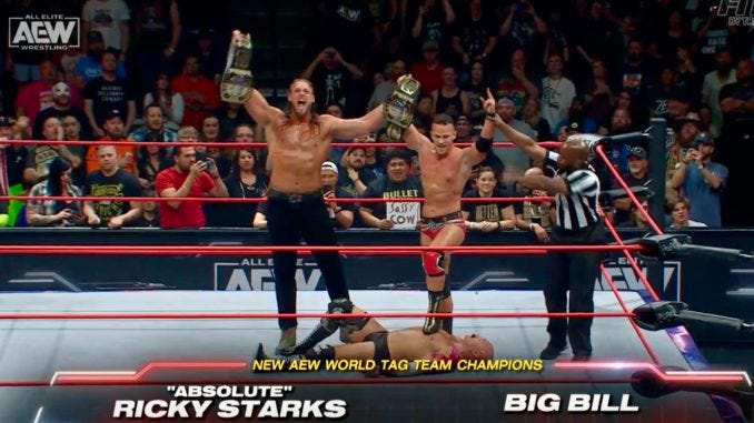 Ricky Starks and Big Bill win the AEW Tag Team Championships from FTR