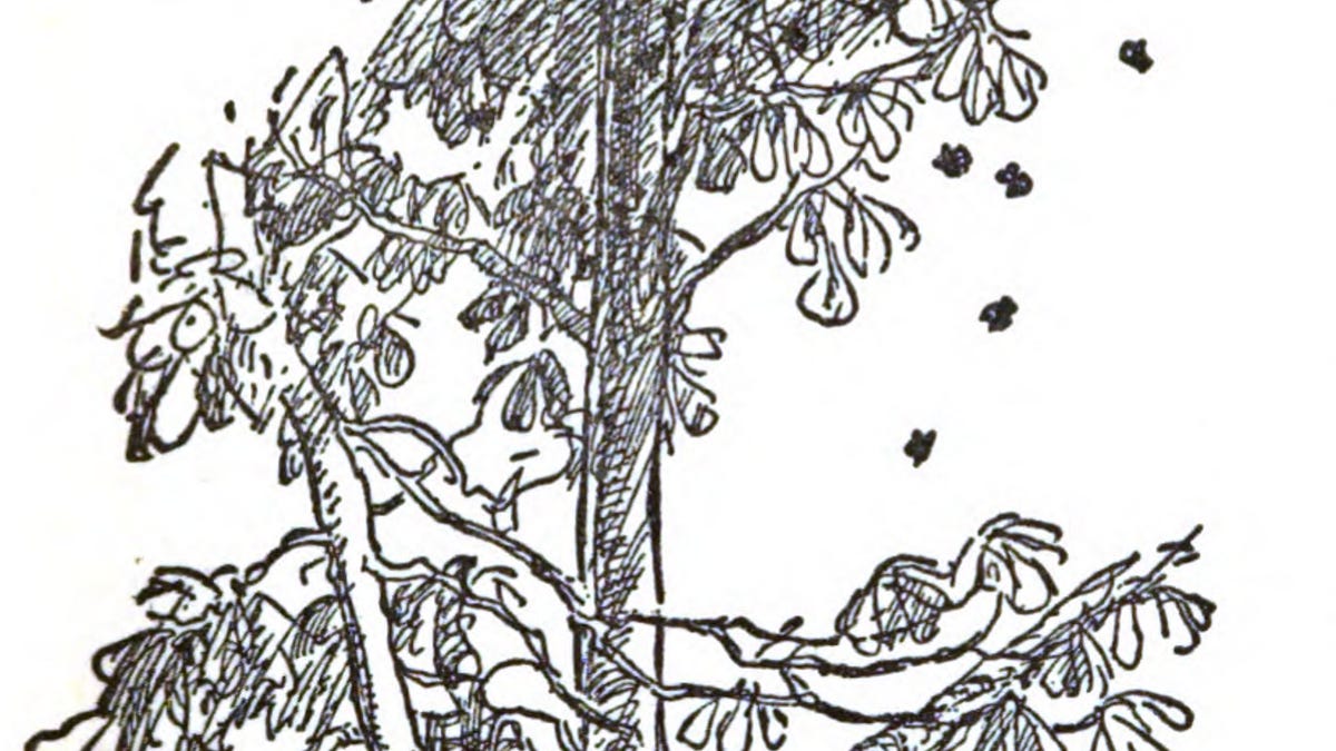 A.A. Milne's crossword-puzzle heart in the Hundred Acre Wood