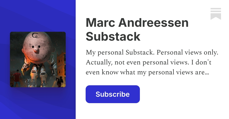 Marc Andreessen Substack | Substack