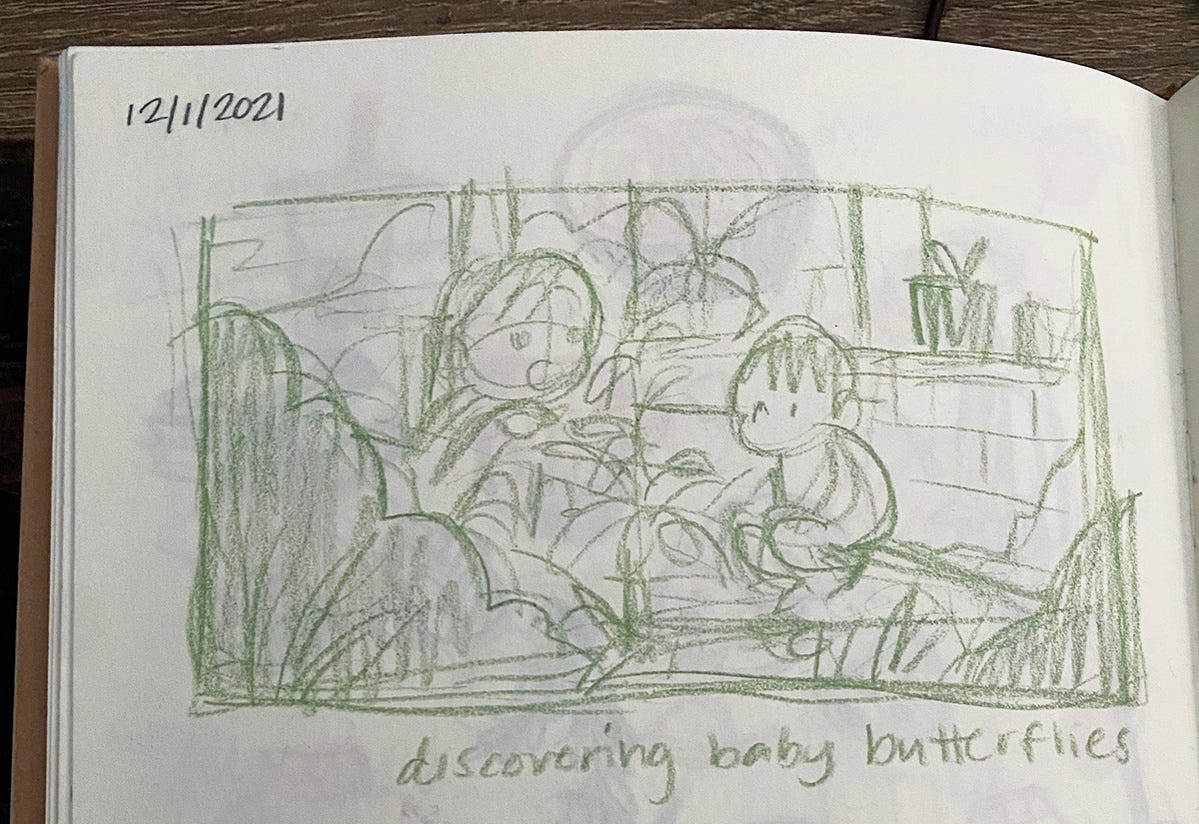 illustration thumbnail sketch process