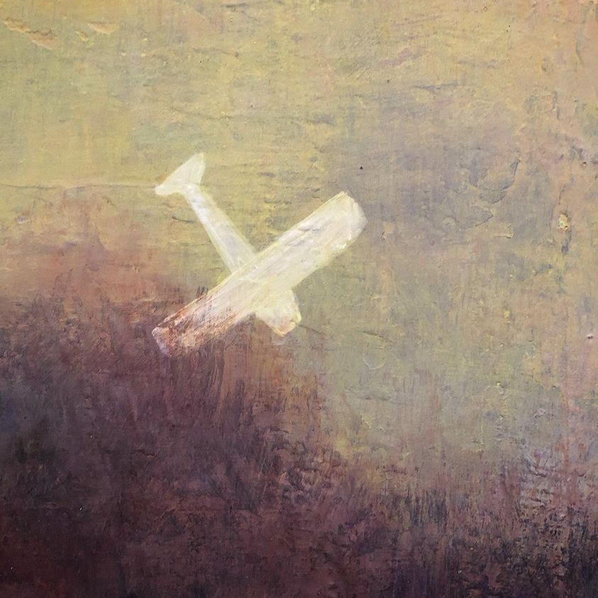 An airplane falling