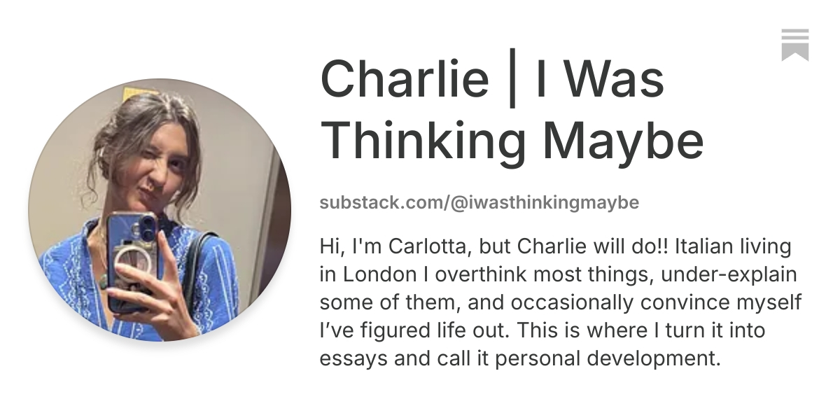 Charlie 💬 | Substack