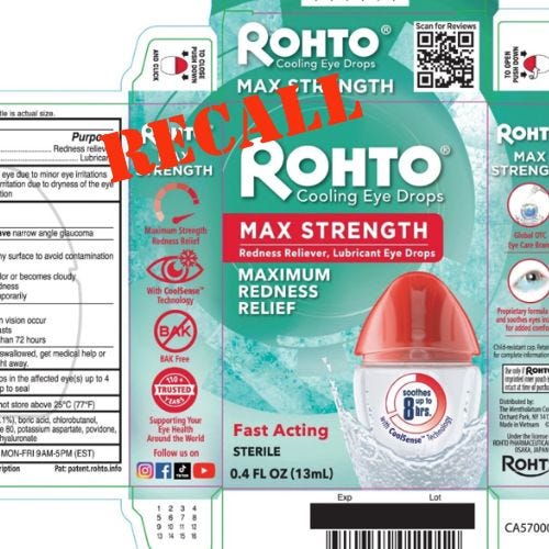 Rohto Brand Eye Drops Huge Recall in July 2026 Rohto Brand Eye Drops Huge Recall in July 2026