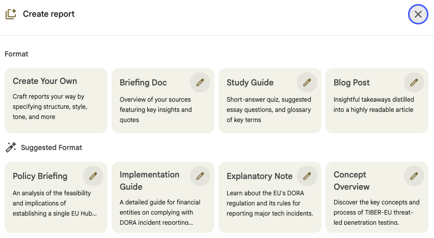 Screenshot 13: Studio to generate a role-specific report Screenshot 13: Studio to generate a role-specific report