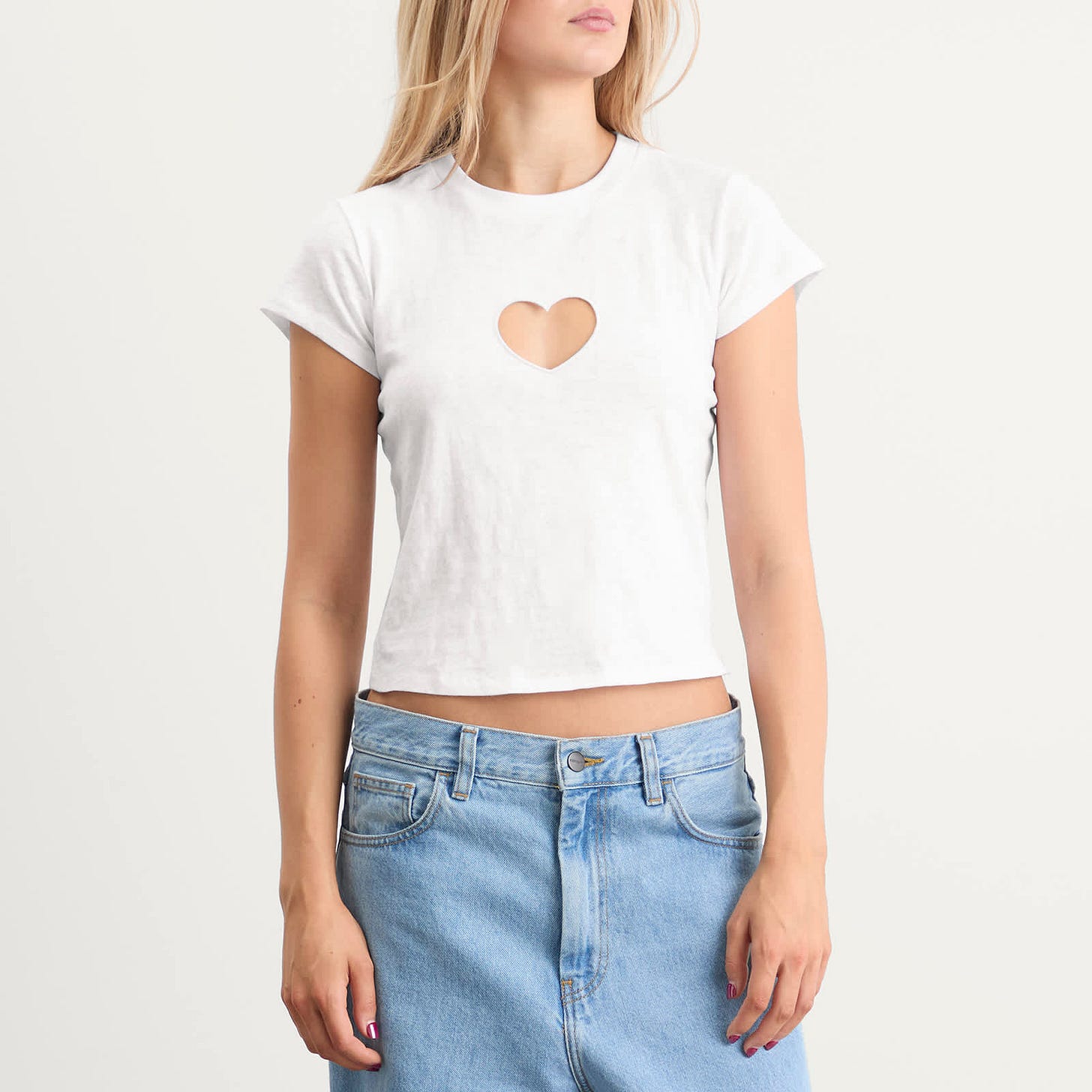 SKIMS Worn In Jersey Baby T-Shirt - Snow