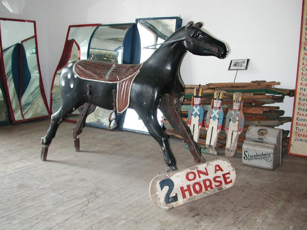 Steeplechase horse at Coney Island Museum Steeplechase horse at Coney Island Museum