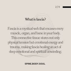Unravel the Body's Sacred Web. Your fascia is more than just connective tissue—it's a mystical ...