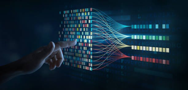 Data science and big data technology.  Big data analytics visualizing complex data set. Data science and big data technology.  Big data analytics visualizing complex data set on touchscreen. Data mining. big data insights stock pictures, royalty-free photos & images