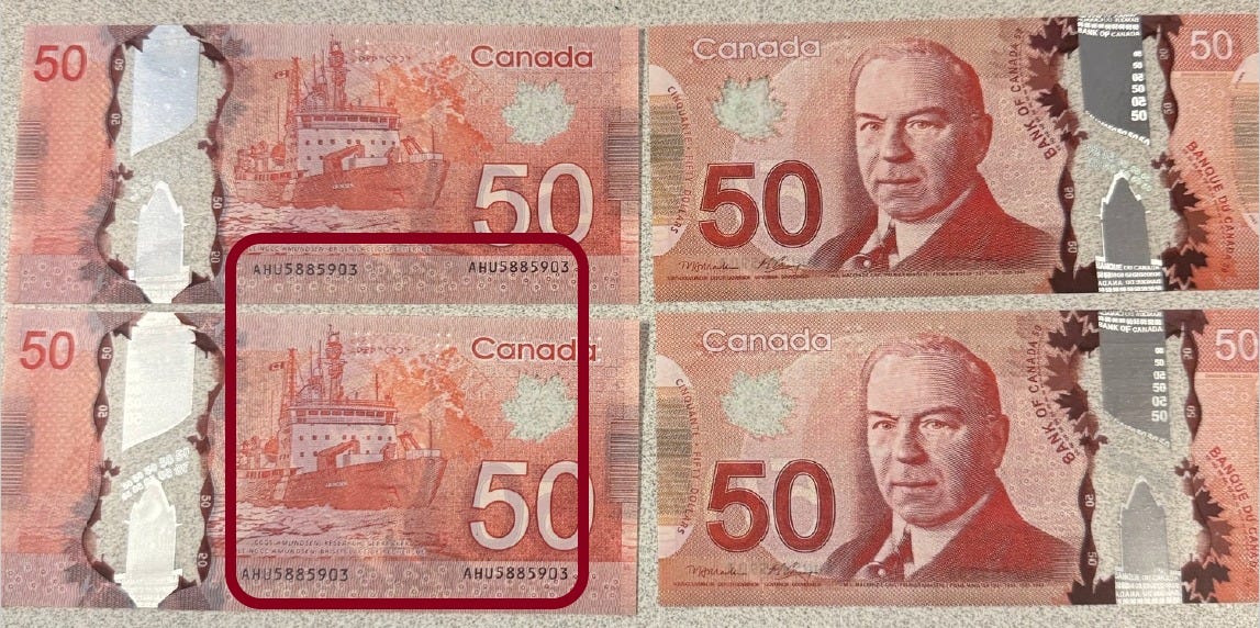 Bogus bills flow through marketplace buys