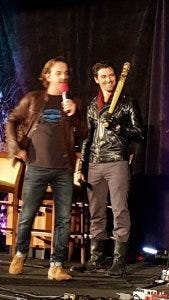 He's right behind me, isn't he?