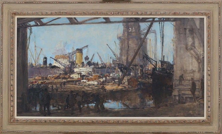 'De gele pijp' 1931 - olieverf op doek: Johan van Mastenbroek (kavel 224, Vendu Rotterdam)