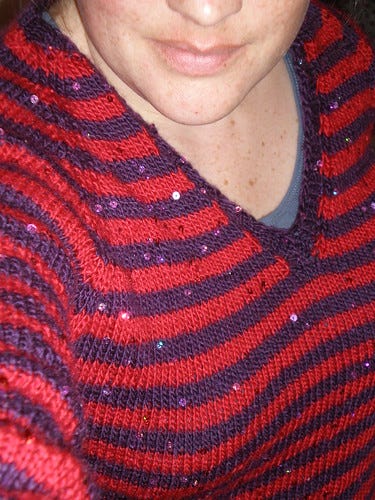 Red and Purple Striped Jumper Red and Purple Striped Jumper