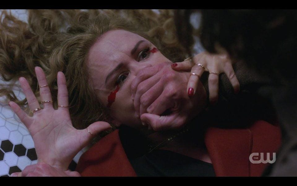 Sam Winchester shoves bespelled powder into mom witch mouth SPN Sam Winchester shoves bespelled powder into mom witch mouth SPN