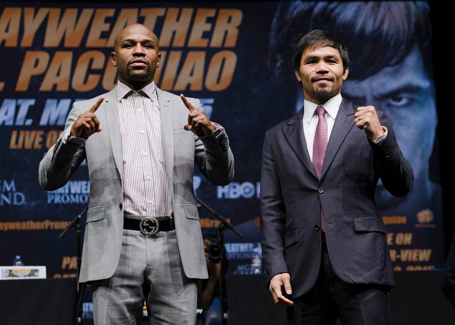 Floyd Mayweather and Manny Pacquiao.