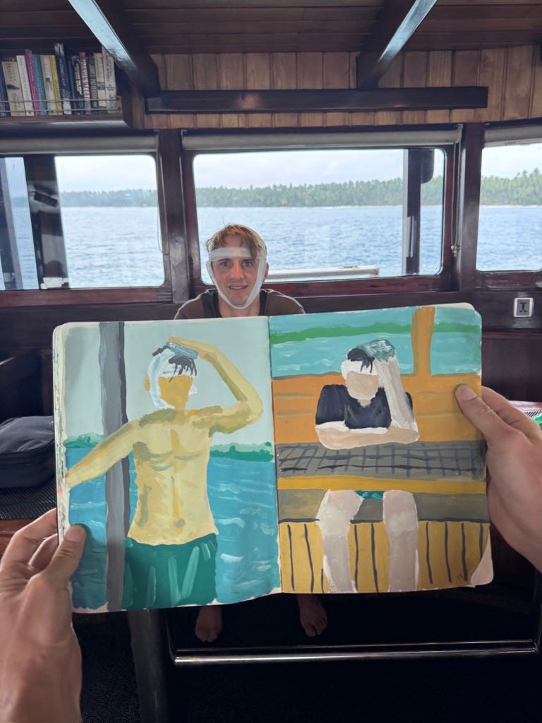 Indonesia surf trip sketchbook by Alimo