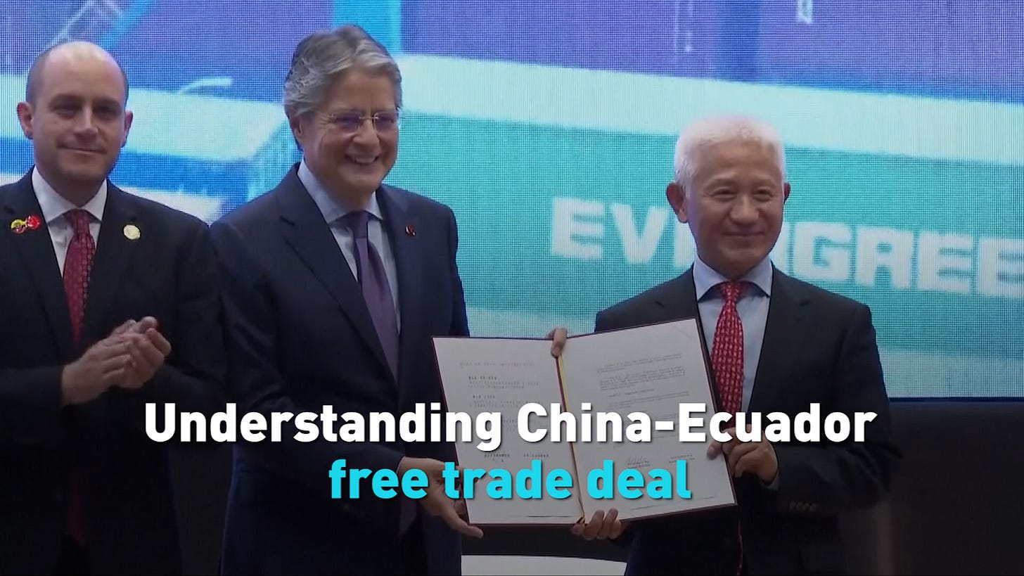 Ecuador political crisis holds up trade deal with China - CGTN