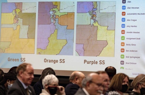 Utah high court scrutinizes process that sliced state's most Democrat-heavy  county into 4 districts | AP News