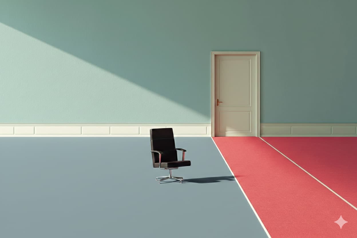 a solitary office chair in an empty room a solitary office chair in an empty room