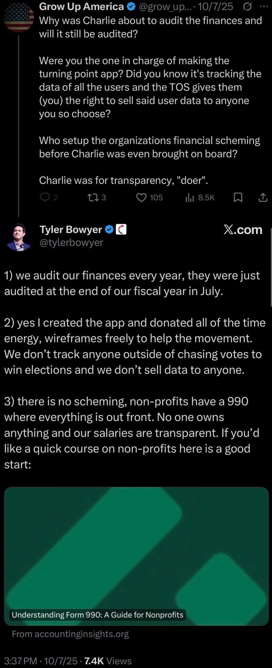 Bowyer’s misleading X reply