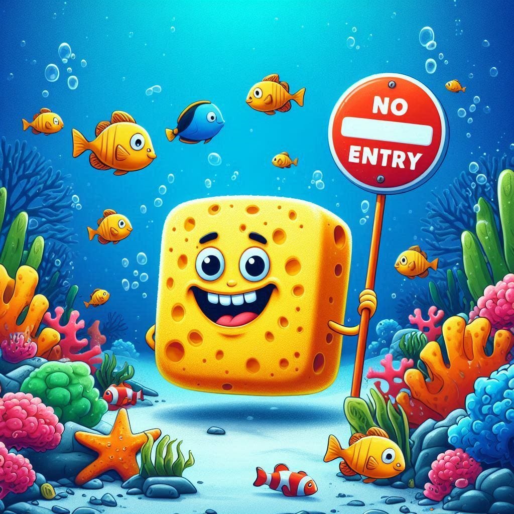 I want a spongeBob image with a banned sign on it 