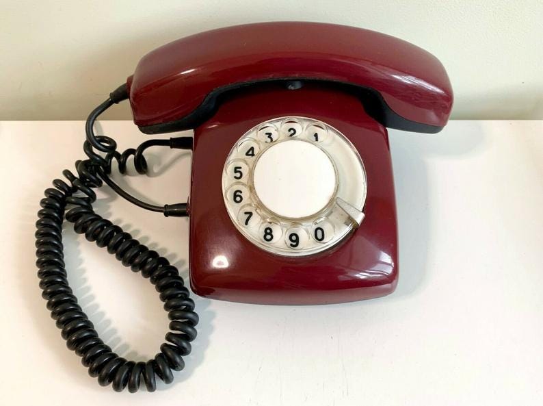 Wine Red Spektr-3 Rotary Dial Phone Russian Soviet Vintage image 0 Wine Red Spektr-3 Rotary Dial Phone Russian Soviet Vintage image 0