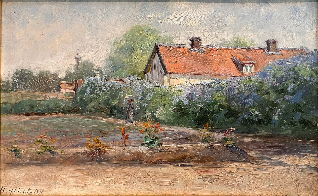 Farmhouse, an early conventional landscape by Hilma af Klint Farmhouse, an early conventional landscape by Hilma af Klint