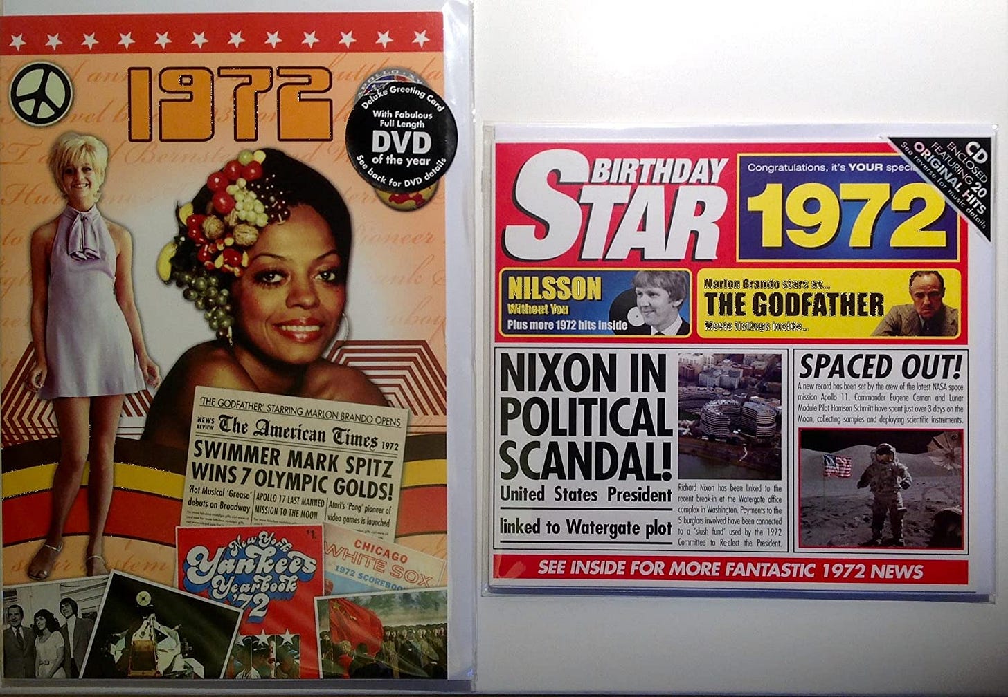 Image result for 1972 birthday gifts