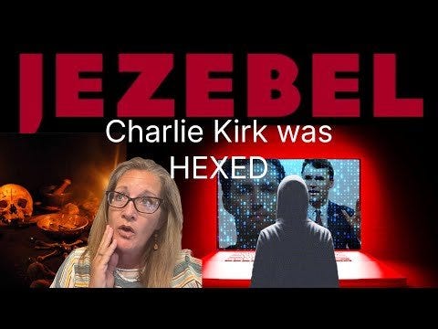 May be an image of 3 people and text that says 'JEZEBEI JE Charlie Kirk was EBEL'