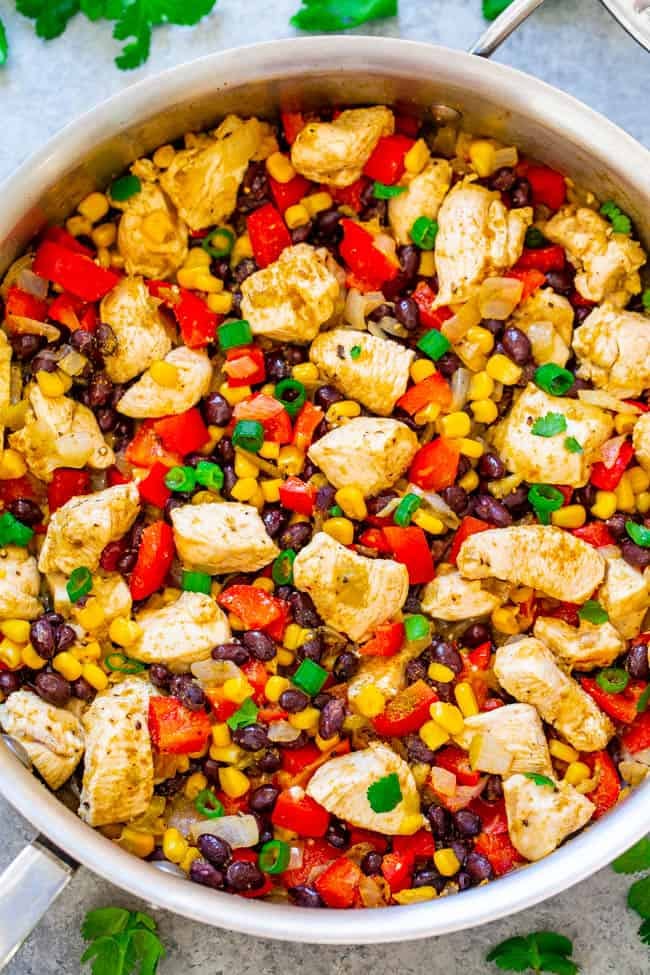 Skinny Mexican Chicken Skillet. 