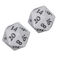 Ultra Pro Dice: Vivid Heavy Metal D20 - White (2) - Game Nerdz