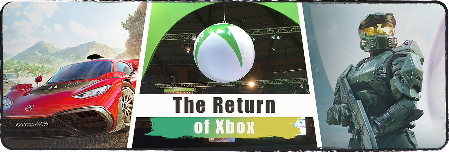 Header image for the section on the return of Xbox!