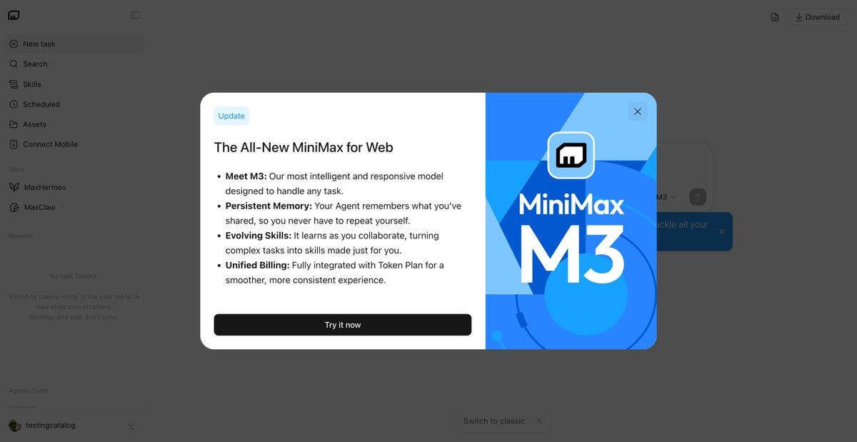 MiniMax M3: Offenes Modell auf GPT-5.5-Niveau mit 1-Million-Kontext MiniMax M3: Offenes Modell auf GPT-5.5-Niveau mit 1-Million-Kontext