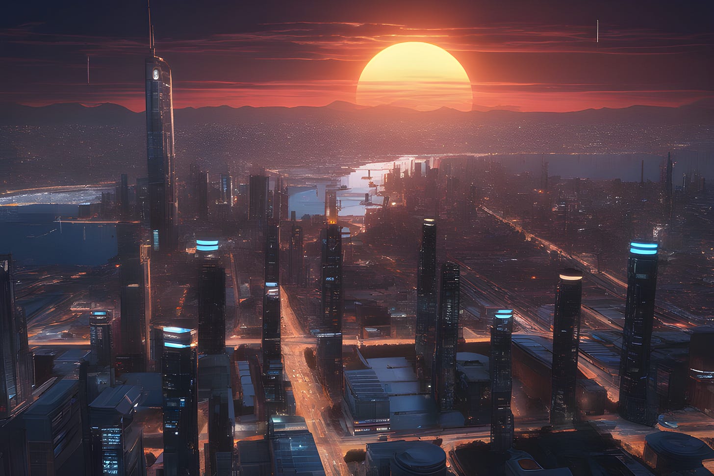 Solarpunk cityscape illustrating a decentralised digital society Solarpunk cityscape illustrating a decentralised digital society